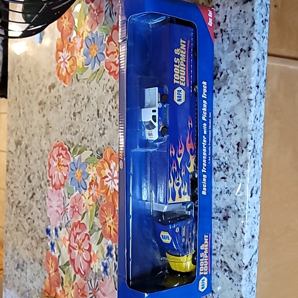 Napa Tools & Equipment 1:64 Scale Toy Racing Transporter with Pickup Truck